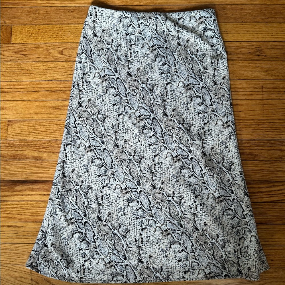 Rachel Zoe snake print midi skirt